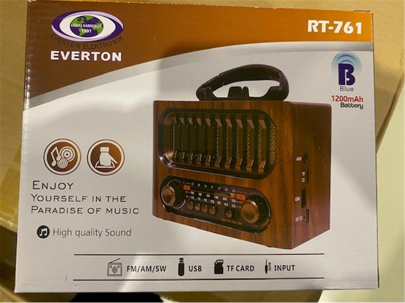 Everton Rt-745 Led özellikli Nostajık Bluetooth Radyo Müzik çalar