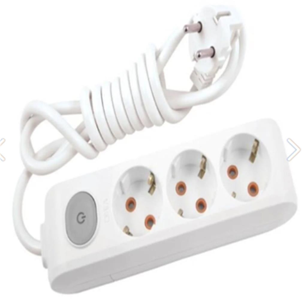 Viko Multi-Let VM33ANH  3lü 3mt Topraklı Anahtarlı Grup Priz 90117303