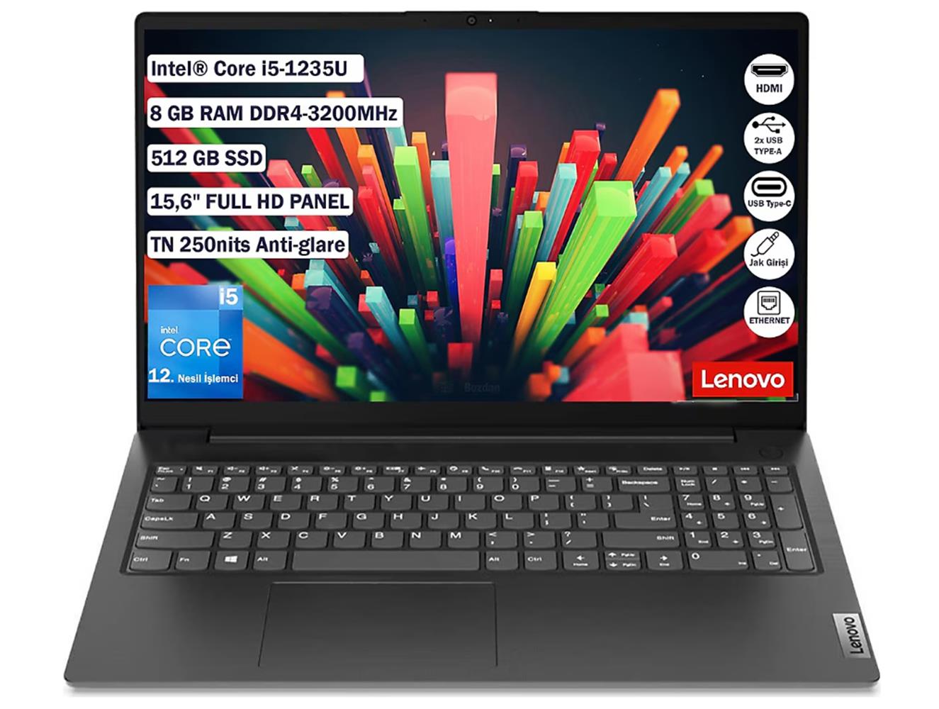 Lenovo V15 G3 IAP 82TT00A5TX i5-1235U 8 GB 512 GB SSD 15.6
