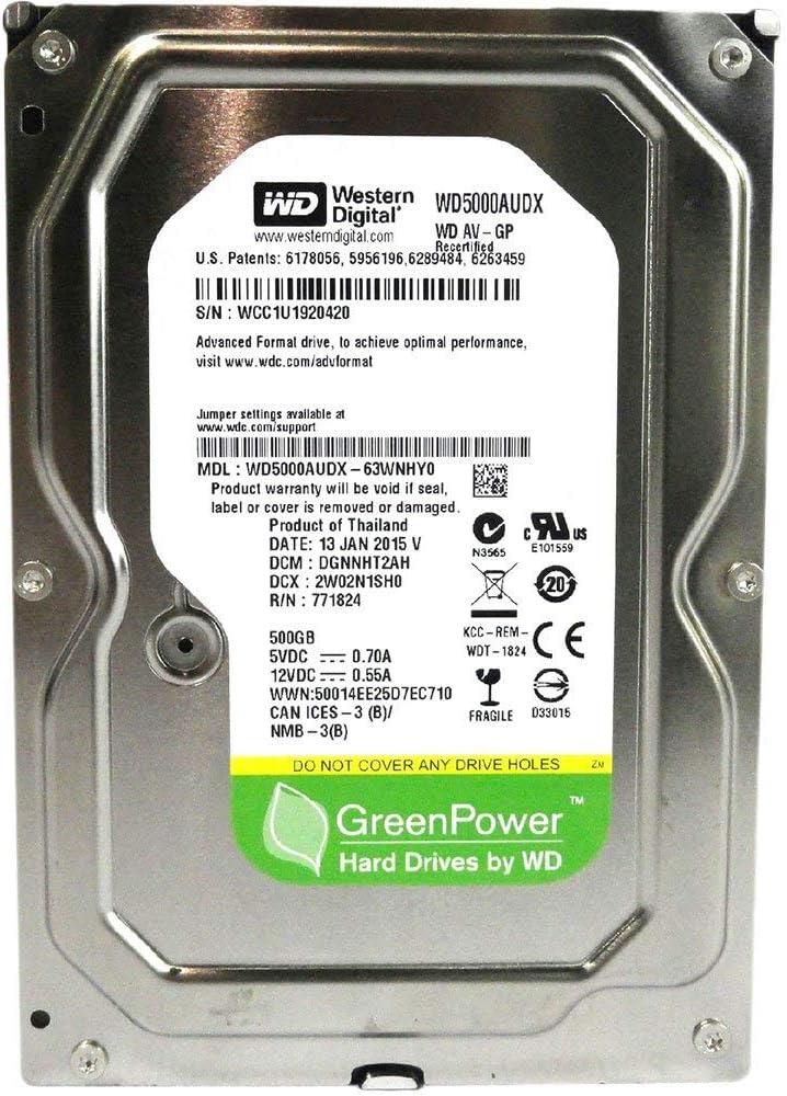 Wd 500Gb WD5000AUDX SATA 3.0 5400 3.5