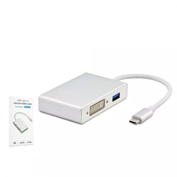 HADRON HD4684 ÇEVİRİCİ TYPE-C TO DVI+USB