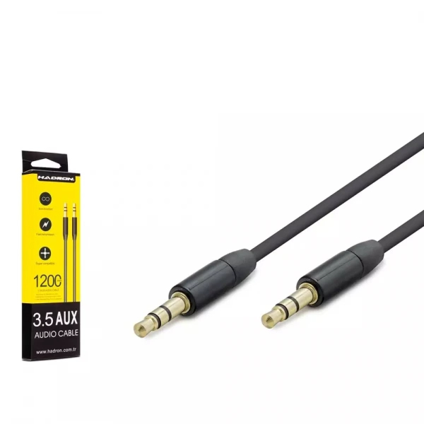 HADRON HDX1039S AUX KABLO 1.2MT SİYAH