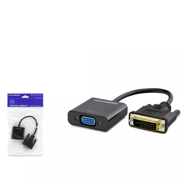 HADRON HDX7781 ÇEVİRİCİ DVI TO VGA M/F 24+1 1080P