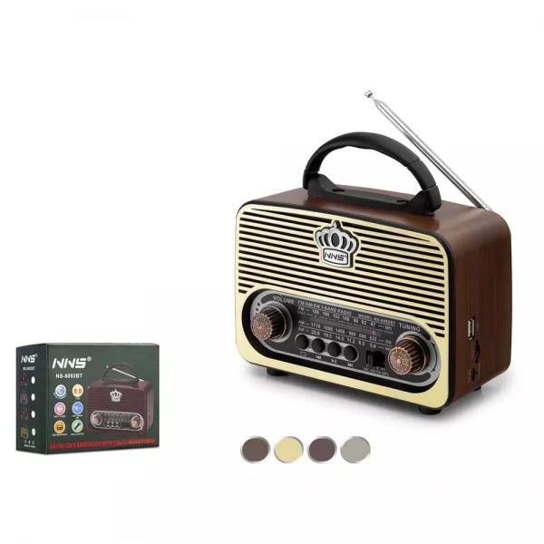 NNS NS8092BT NOSTALJİ BT SPEAKER 180*96*138MM
