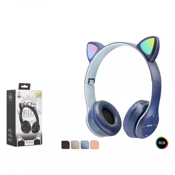 P47M BT KULAKLIK KEDİLİ LEDLİ